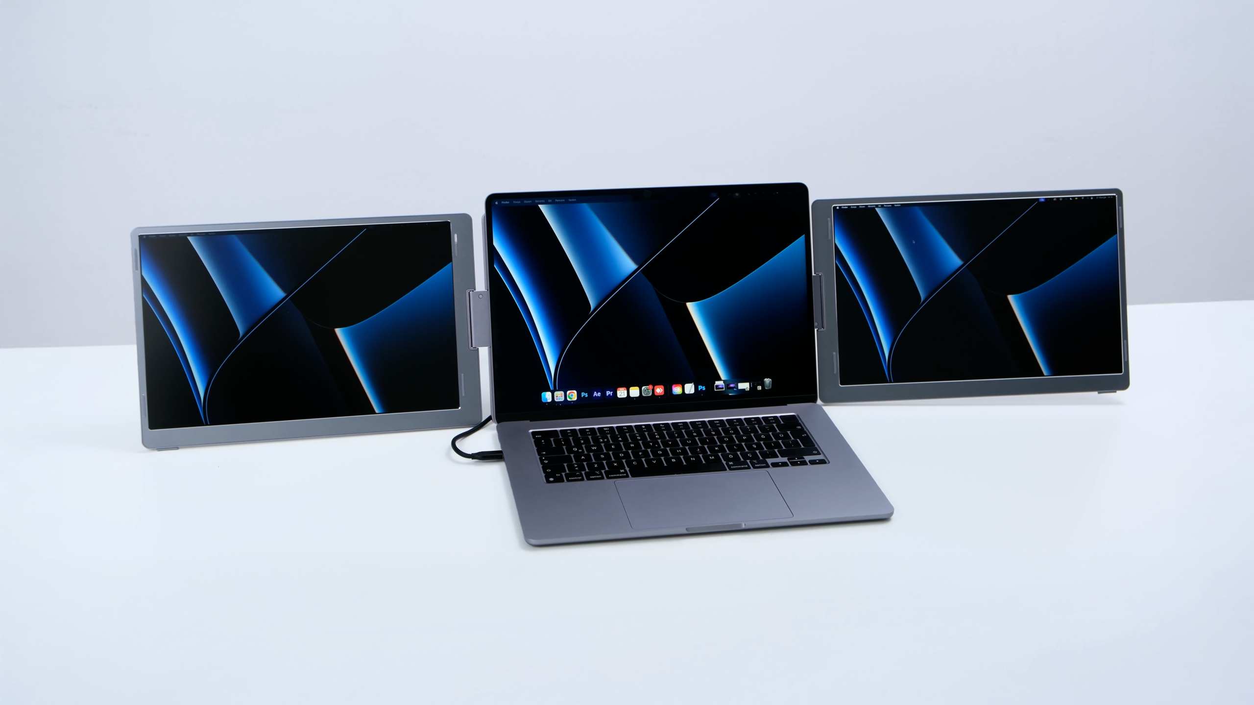 Trimonitör Dual 14" Fixed